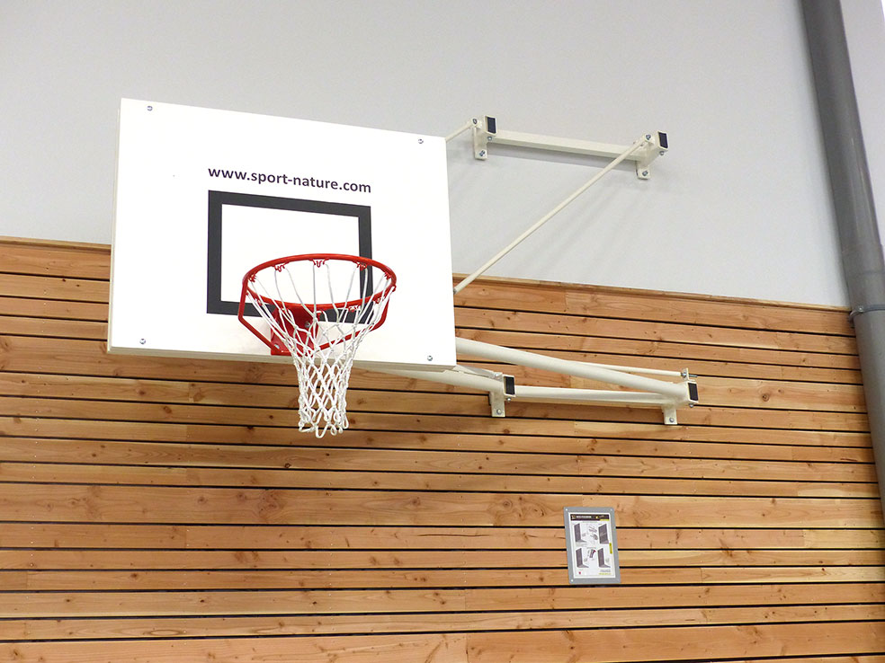 But de basket entrainement rabattable au mur